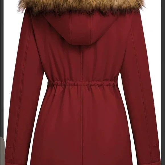 NWT Beyove Women's Waterproof Winter Parka with Removable HoodFaux Fur Lining‌‌ - Picture 3 of 6